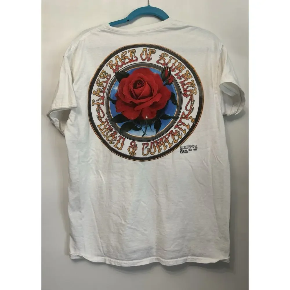 Dead and Company The Final Tour 2023 Gildan White T-Shirt XL Last Rose of Summer